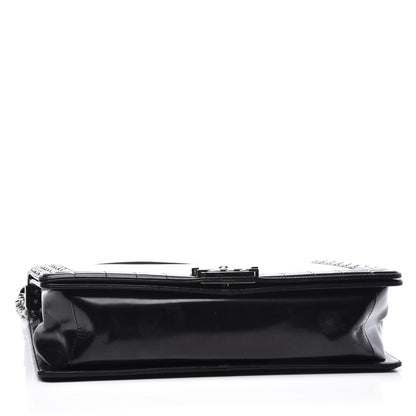 Chanel Glazed Calfskin Large Boy Flap Black 3 of 14