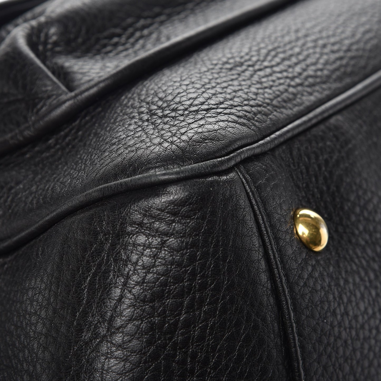 Pebbled Calfskin Medium 1973 Top Handle Satchel Black