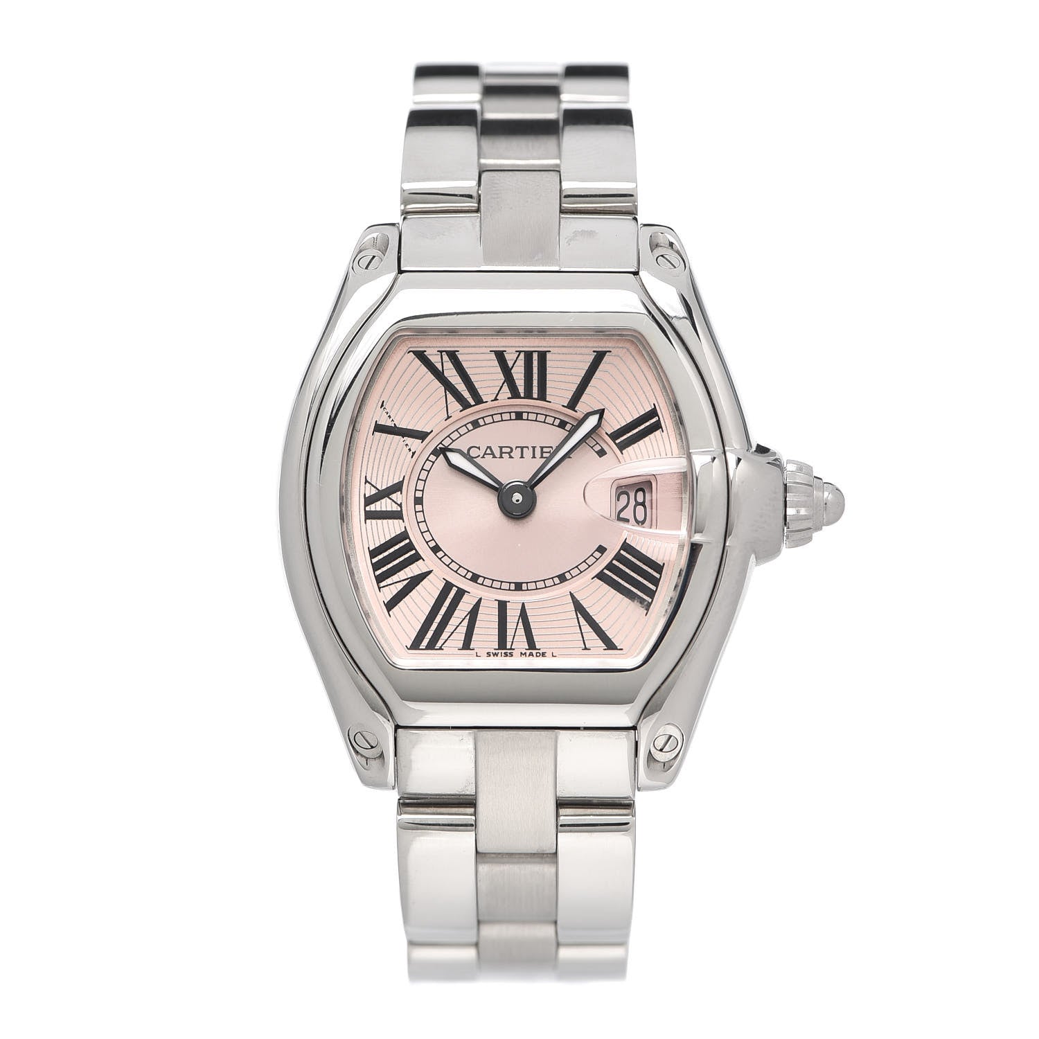 Cartier Stainless Steel 31mm Roadster Quartz Watch Pink 1 of 5
