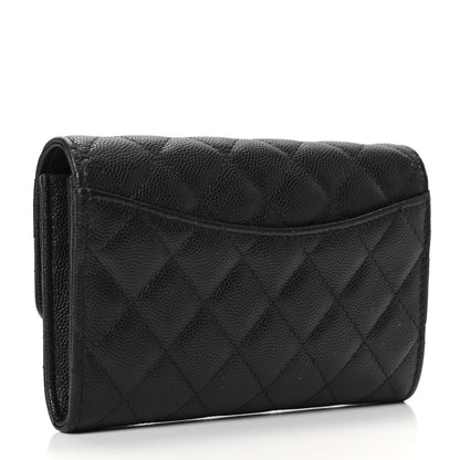 Chanel Caviar Quilted Medium Flap Wallet Black 3 of 8
