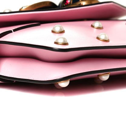 Gucci Nappa Pearl Studded Mini Queen Margaret Broadway Shoulder Bag Sugar Pink 7 of 10