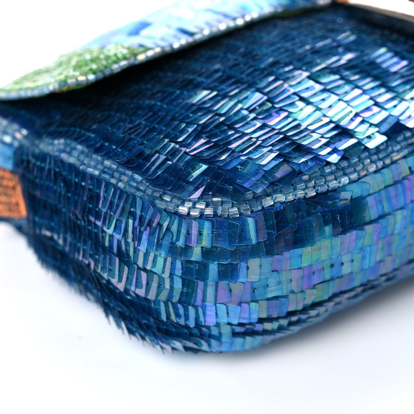 Lizard Beaded Sequin Baguette Multicolor