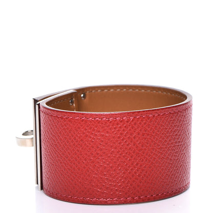 Hermes Epsom Kelly Dog Bracelet Rouge Casaque 4 of 7