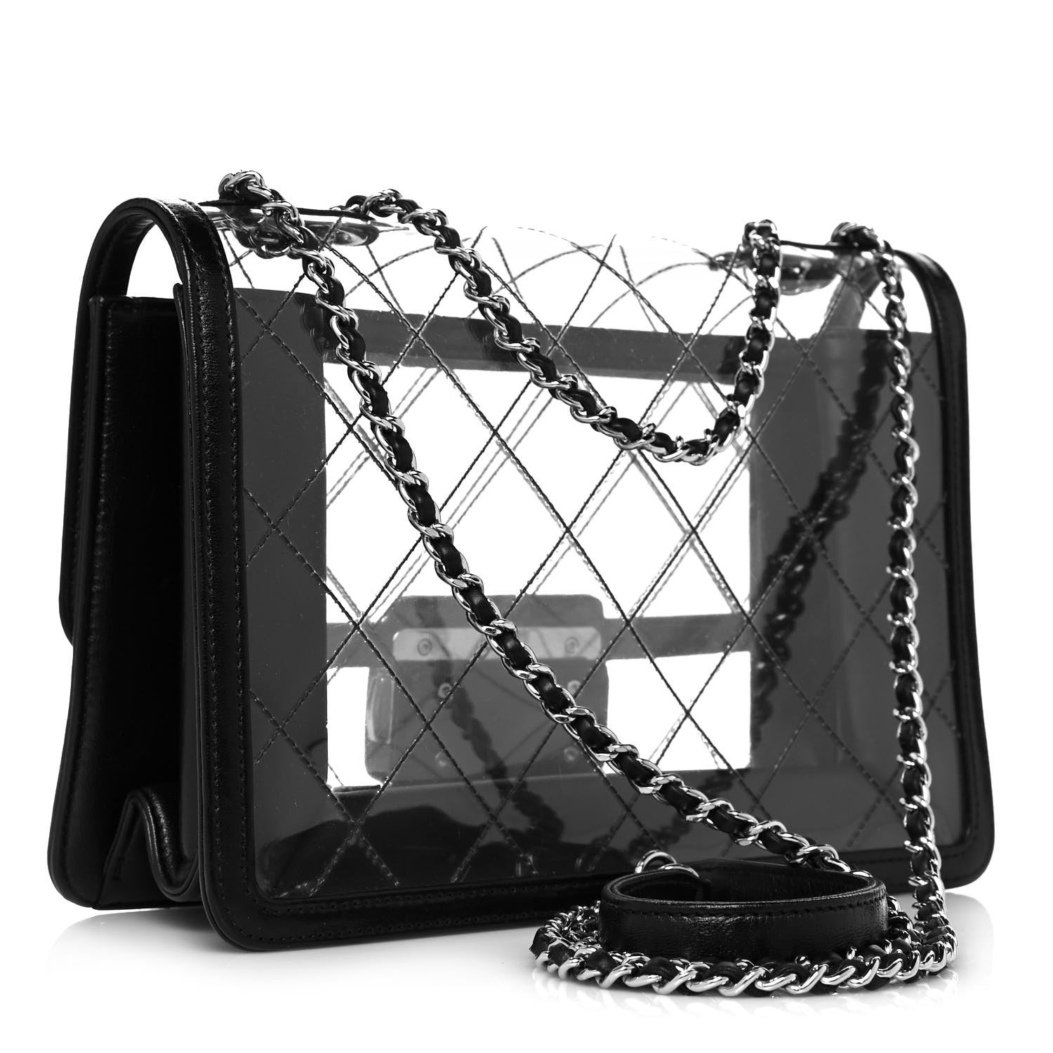 Chanel PVC Lambskin Quilted Mini Beauty Lock Flap Black 3 of 10