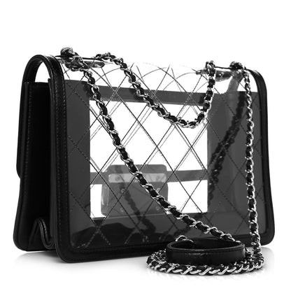 Chanel PVC Lambskin Quilted Mini Beauty Lock Flap Black 3 of 10