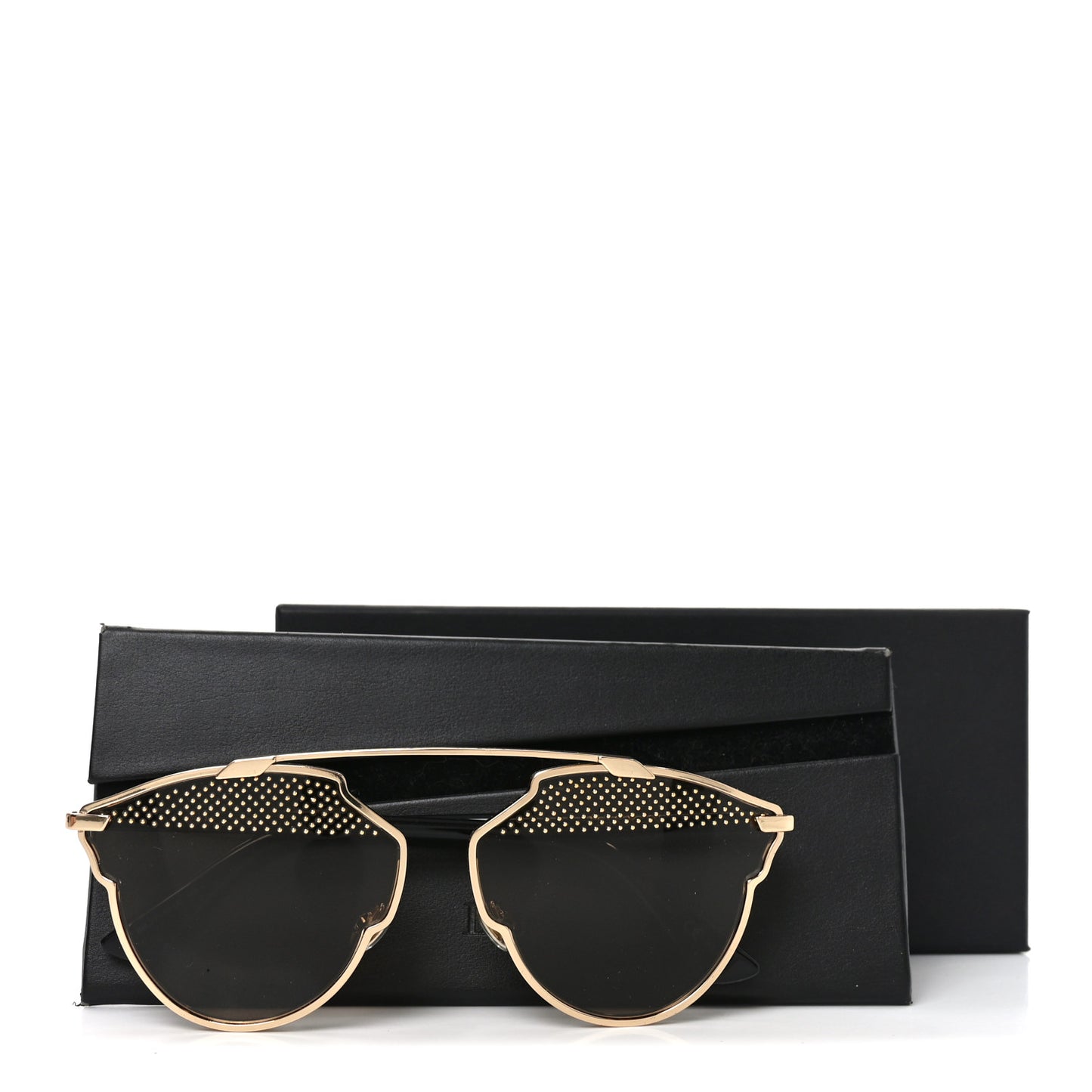Studded So Real Sunglasses Gold