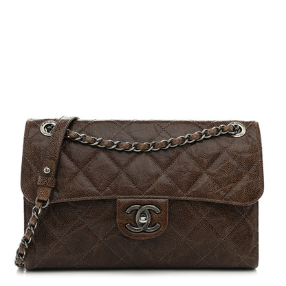 Chanel Crumpled Grained Calfskin Medium CC Crave Flap Brown 1 of 11