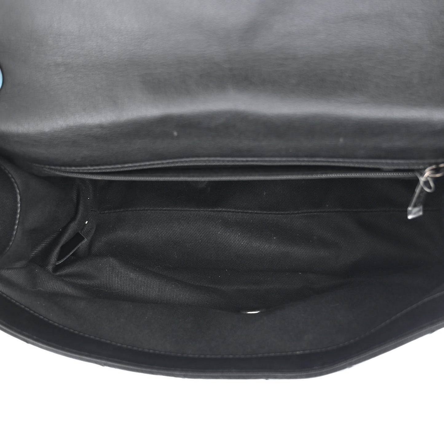Goatskin Quilted Large City Rock Flap Black