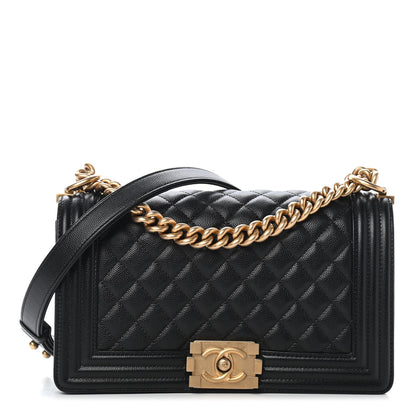 Chanel Caviar Quilted Medium Boy Flap Black 1 of 9
