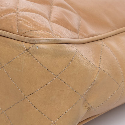 Chanel Lambskin Quilted Tote Beige 18 of 19