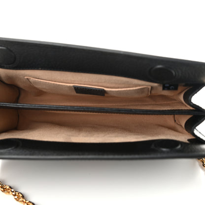 Gucci Calfskin GG Web Small Ophidia Chain Shoulder Bag Black 4 of 10