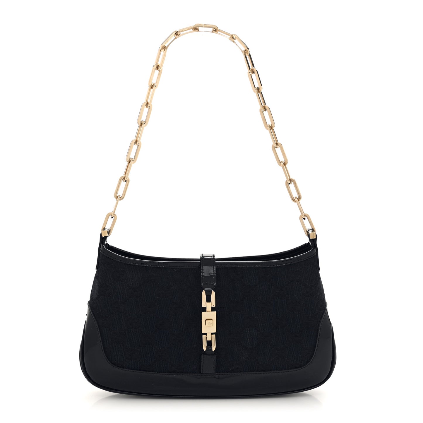 Monogram Jackie O Chain Hobo Black