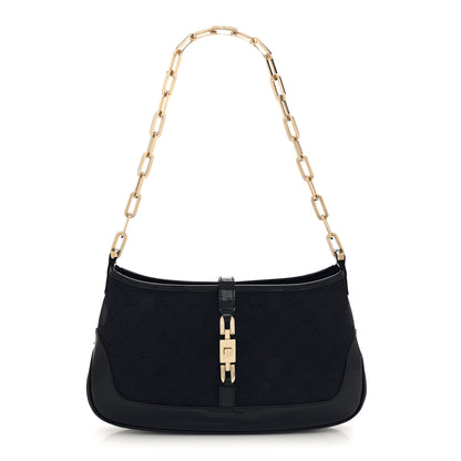 Gucci Monogram Jackie O Chain Hobo Black 1 of 12