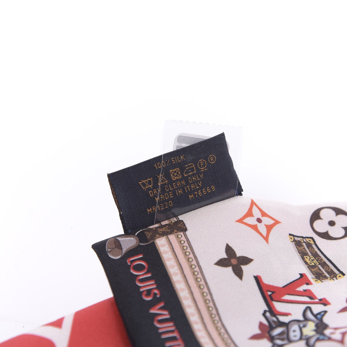 Silk Monogram Rodeo Bandeau Red