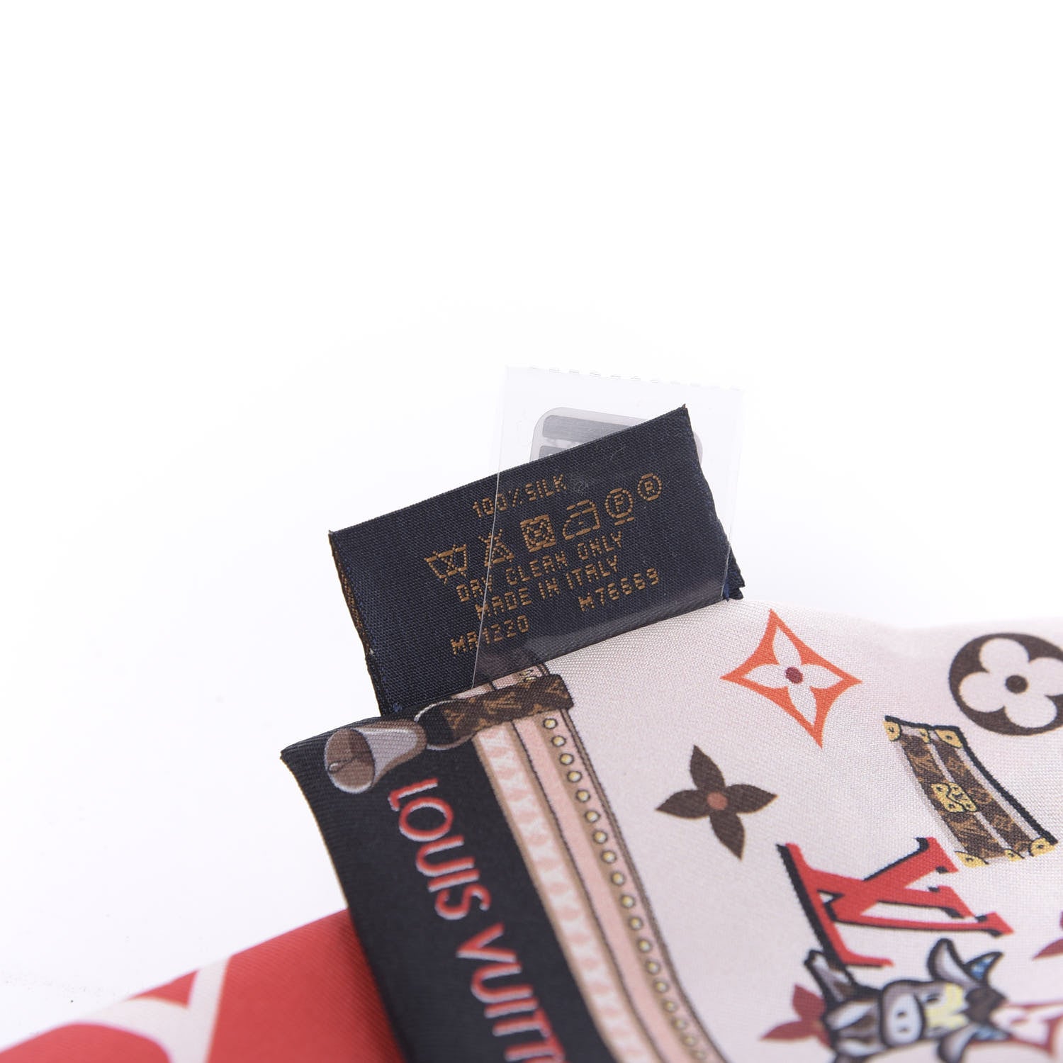Louis Vuitton Silk Monogram Rodeo Bandeau Red 3 of 4