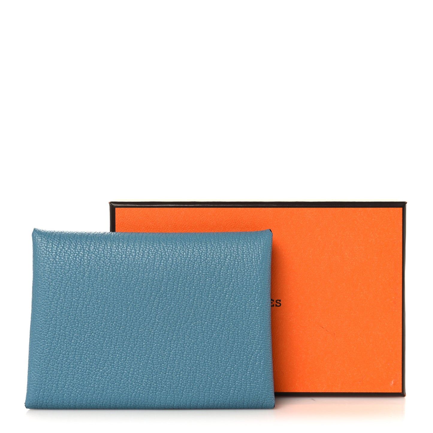 Chevre Mysore Duo Calvi Card Case New Blue Jean