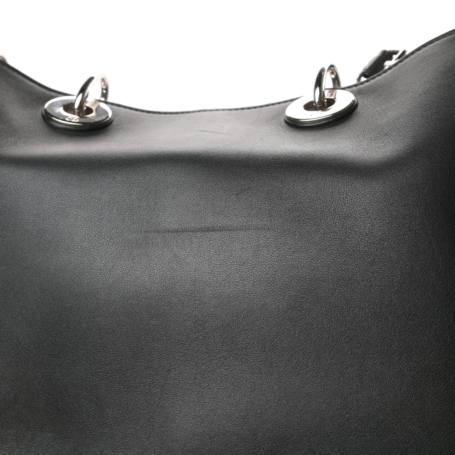 Smooth Calfskin Large Diorissimo Tote Black Rose Poudre