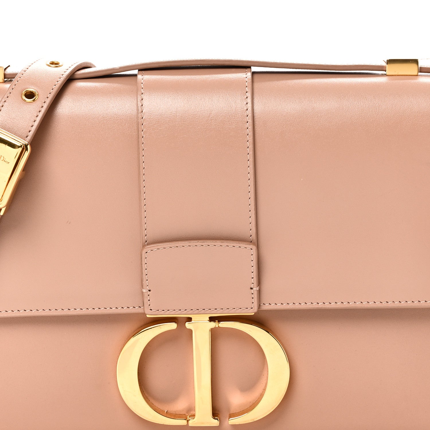Christian Dior Smooth Calfskin 30 Montaigne Flap Bag Pale Pink 7 of 9