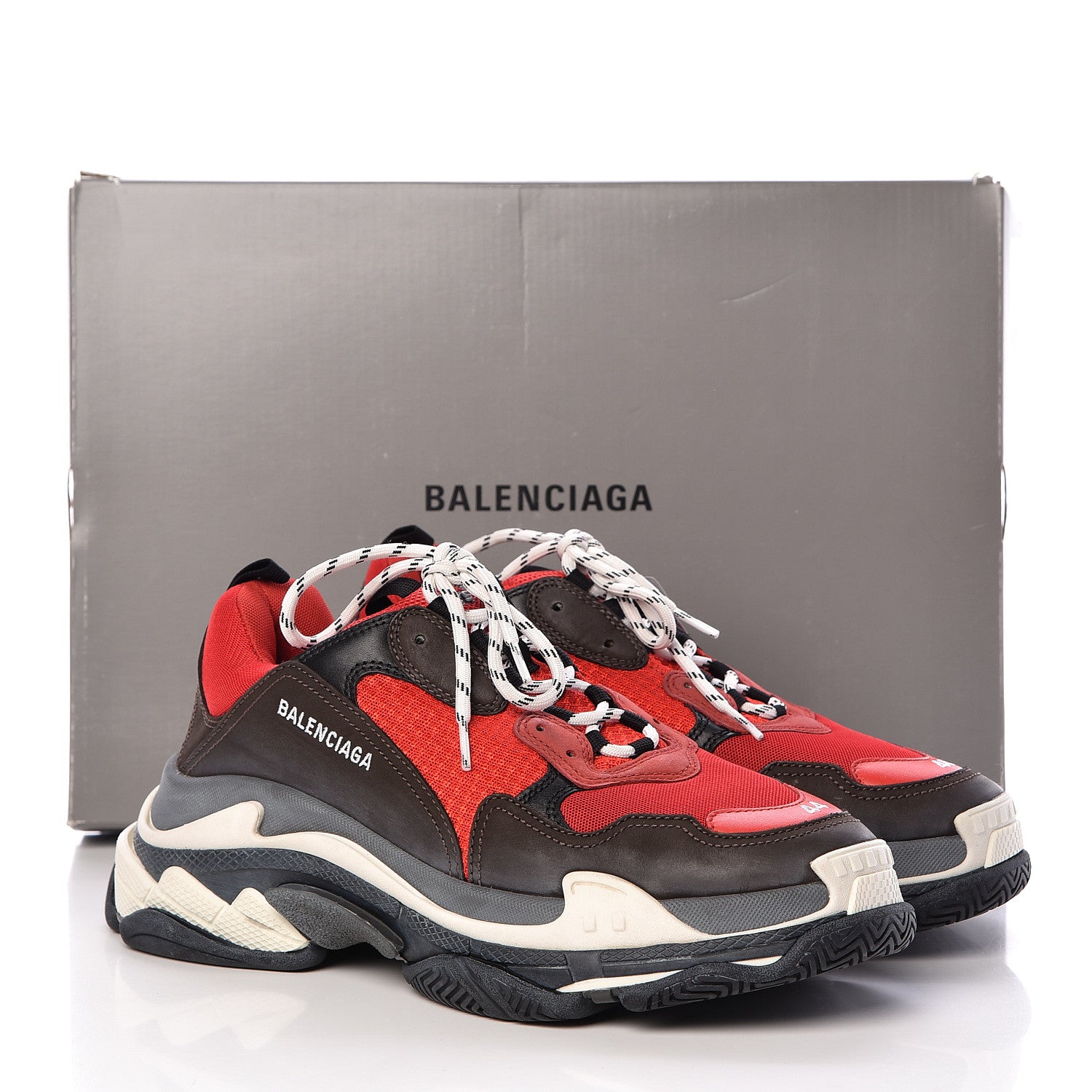 Balenciaga Fabric Mesh Mens Triple S Sneakers 44 Rouge Black 8 of 8