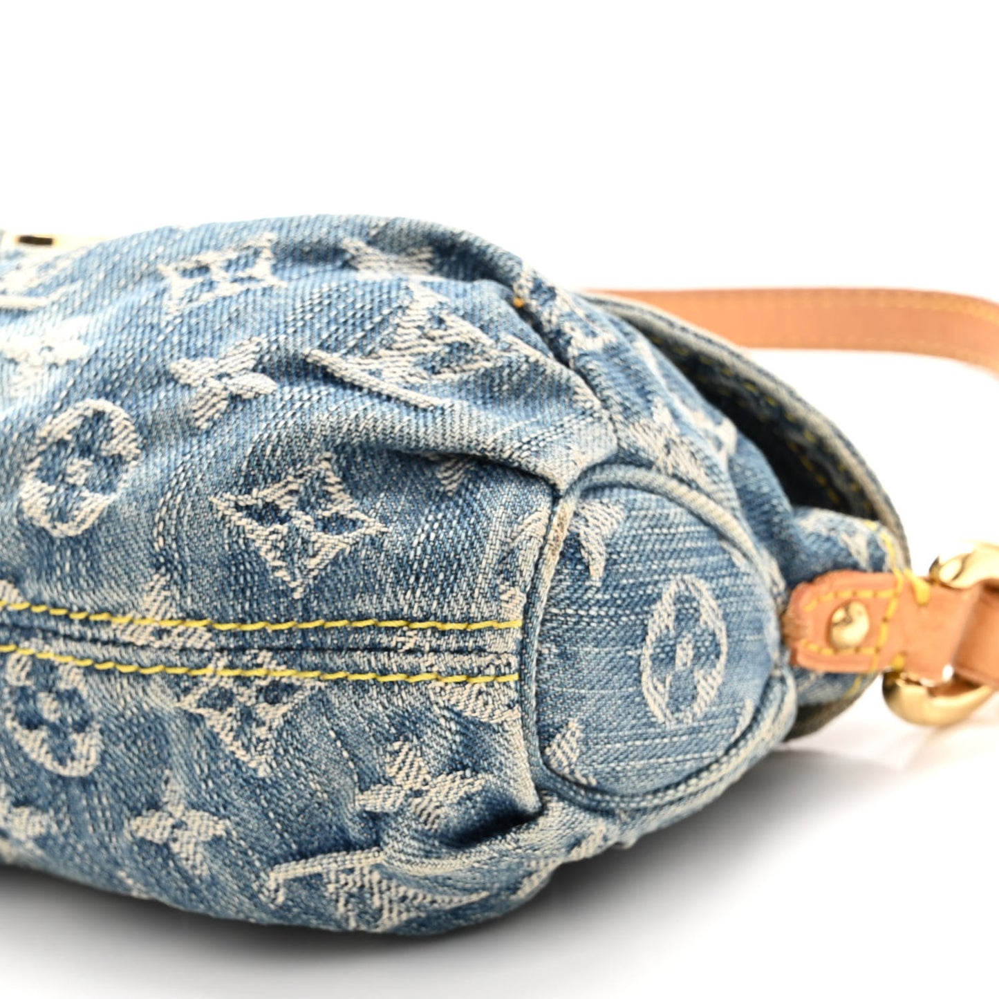 Monogram Denim Mini Pleaty Blue