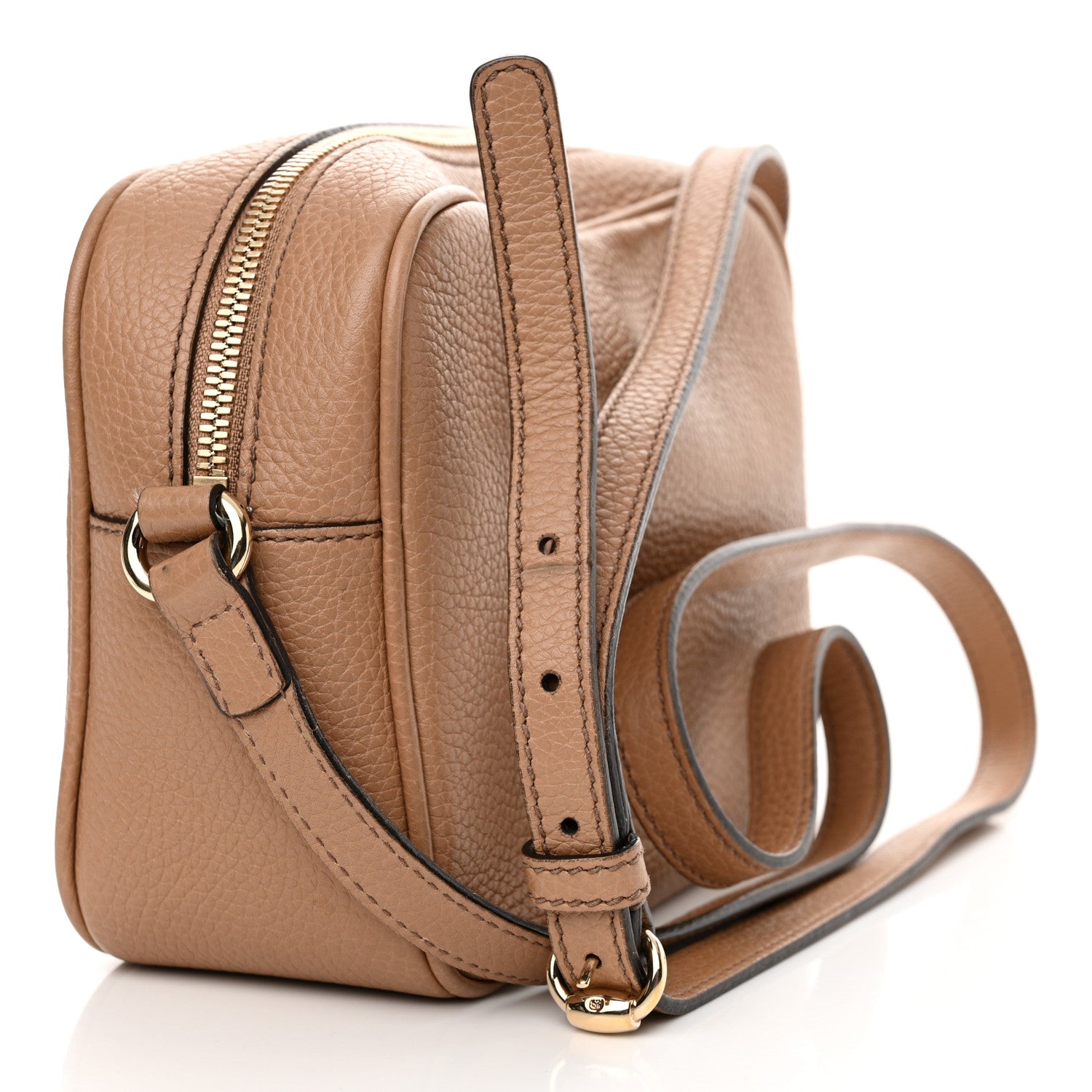 Gucci Pebbled Calfskin Small Soho Disco Bag Camelia 3 of 13