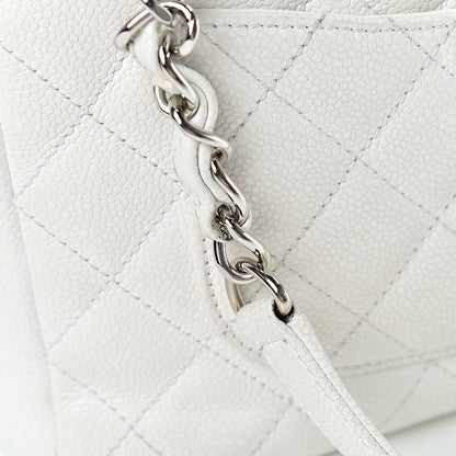 Chanel Caviar Quilted Petit Shopping Tote PST White 23 of 23
