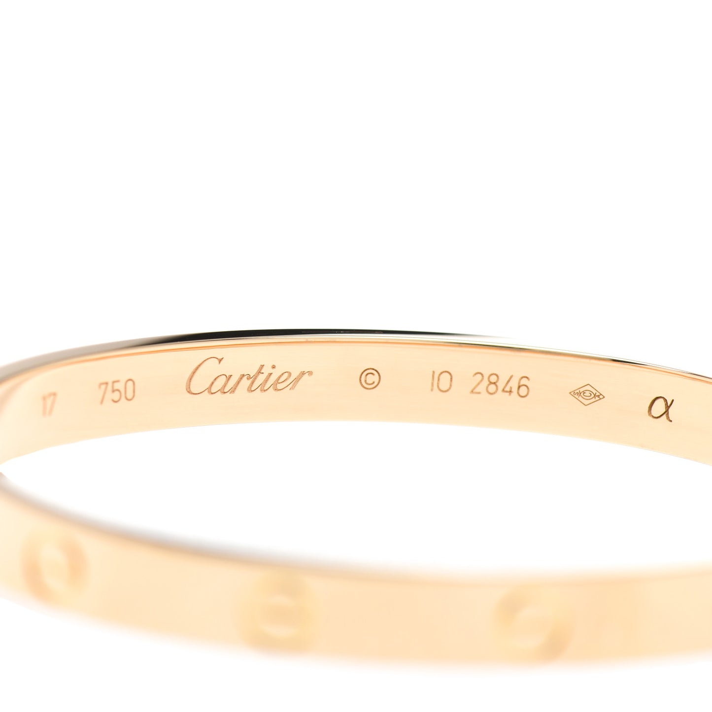 18K Yellow Gold LOVE Bracelet 17