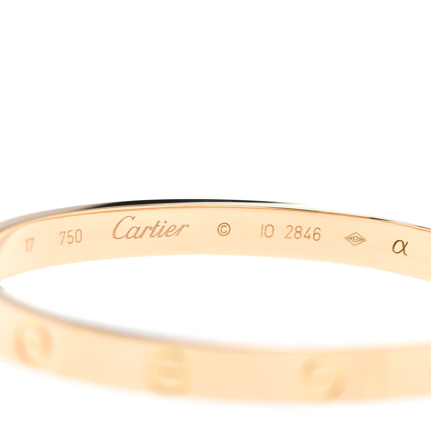Cartier 18K Yellow Gold LOVE Bracelet 17 4 of 5
