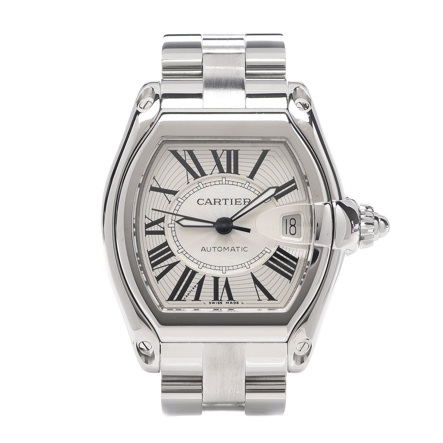 Cartier Stainless Steel 37mm Roadster Automatic Watch 1 of 5