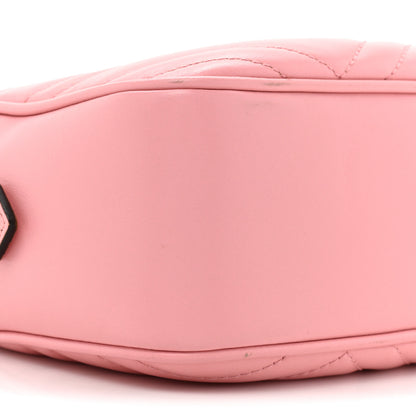 Gucci Calfskin Matelasse Small GG Marmont Chain Shoulder Bag Wild Rose 9 of 15