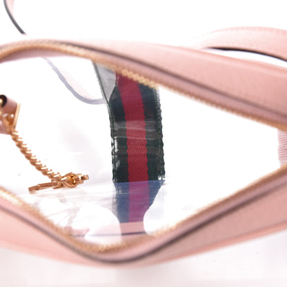 Gucci Vinyl Web Mini Ophidia Transparent Shoulder Bag Perfect Pink 5 of 10