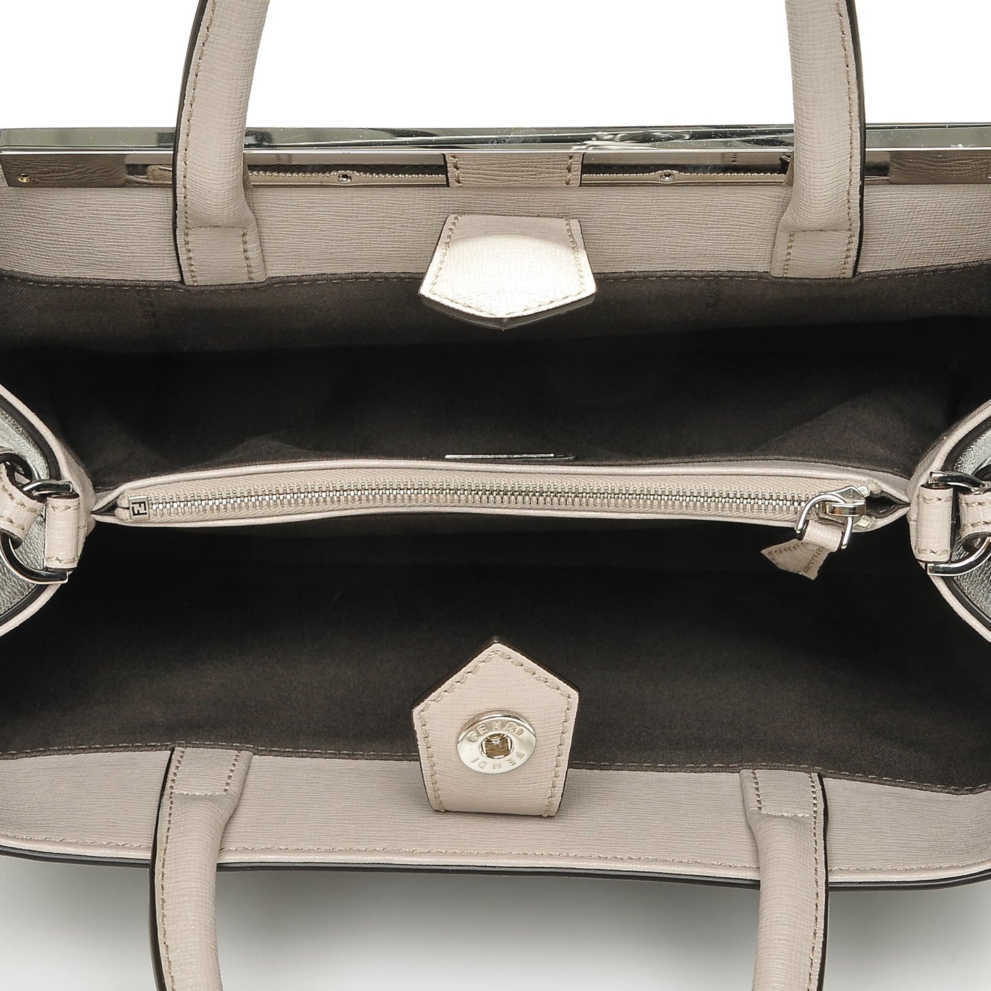 Vitello Elite Monster Eyes Studded Petite 2Jours Tote Carbone White Multicolor