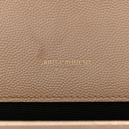 Saint Laurent Grain De Poudre Medium Monogram Kate Satchel Dark Beige 6 of 12