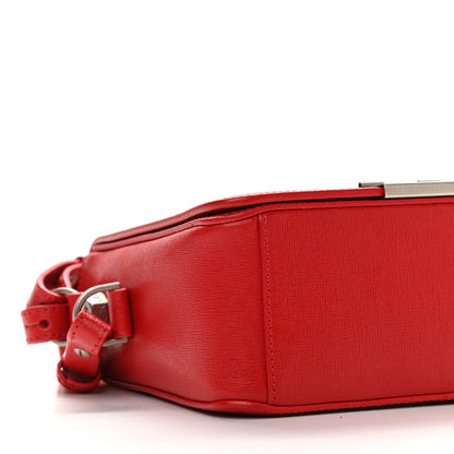 Off-White Saffiano Striped Diag Binder Flap Bag Red 9 of 15