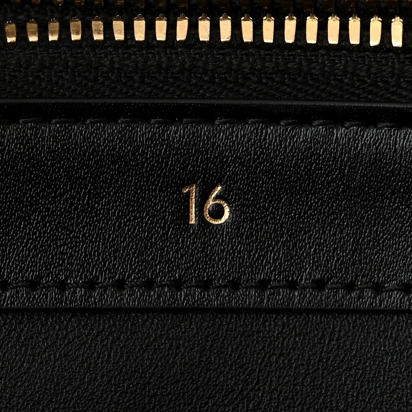 Satinated Calfskin Medium 16 Top Handle Bag Black