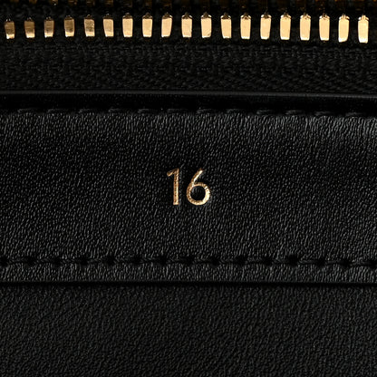 Celine Satinated Calfskin Medium 16 Top Handle Bag Black 9 of 12