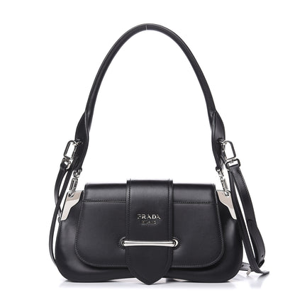 Prada City Calfskin Sidonie Shoulder Bag Black 1 of 11
