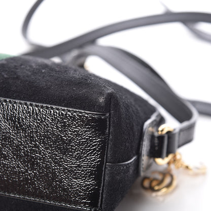 Gucci Suede Patent Web GG Small Ophidia Dome Shoulder Bag Black 14 of 14