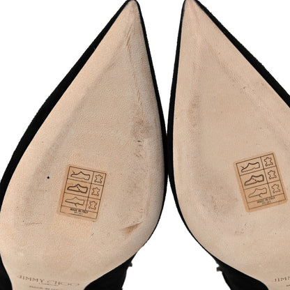 Jimmy Choo Suede Crystal Kaza 90 Booties 36.5 Black 8 of 9