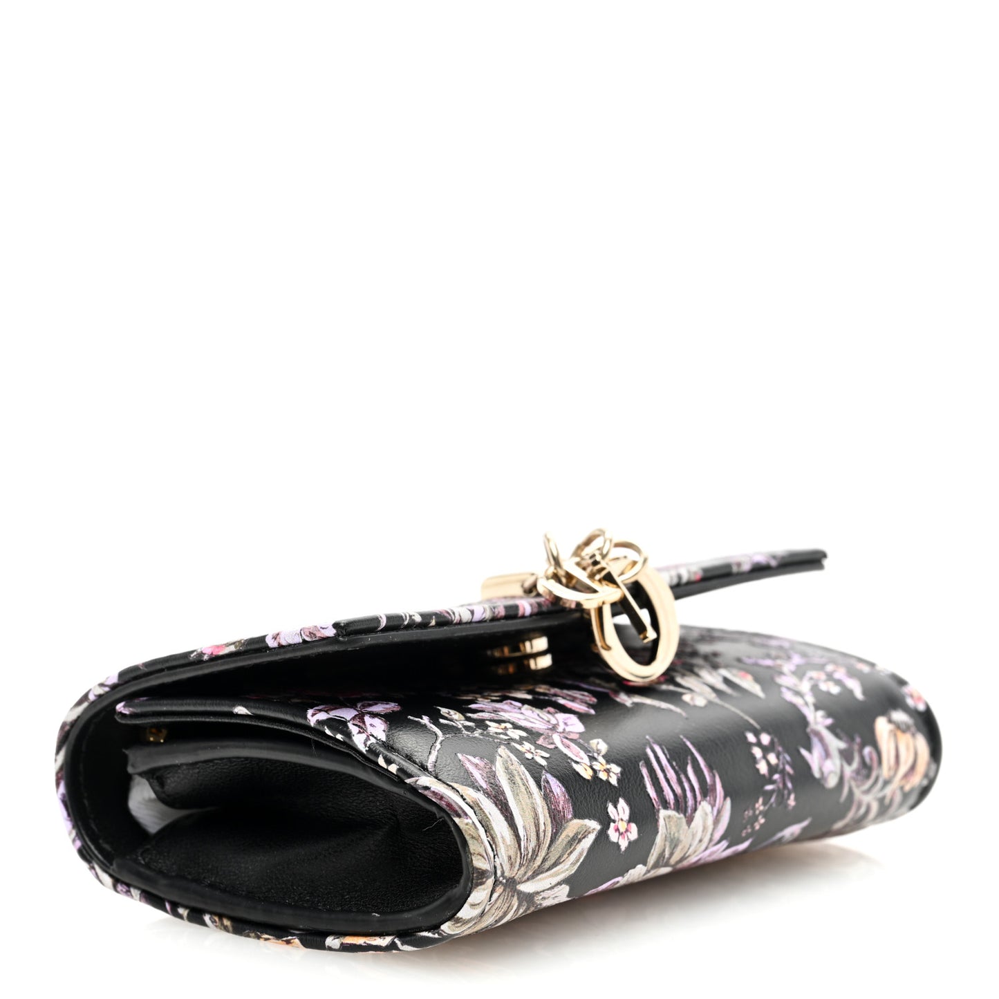 Calfskin Millefiori Printed Miss Dior Glycine Wallet Black