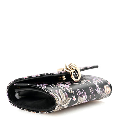Christian Dior Calfskin Millefiori Printed Miss Dior Glycine Wallet Black 4 of 6