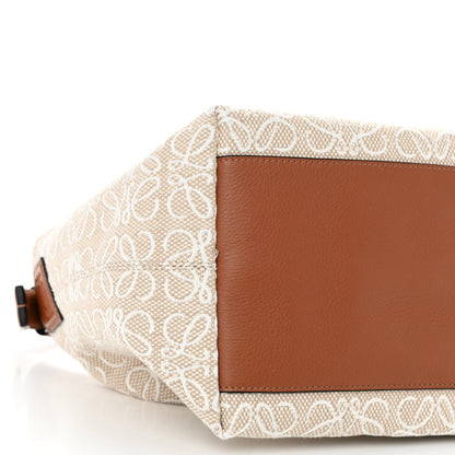 Loewe Jacquard Anagram Calfskin Medium Cubi Bag Ecru Tan 5 of 9