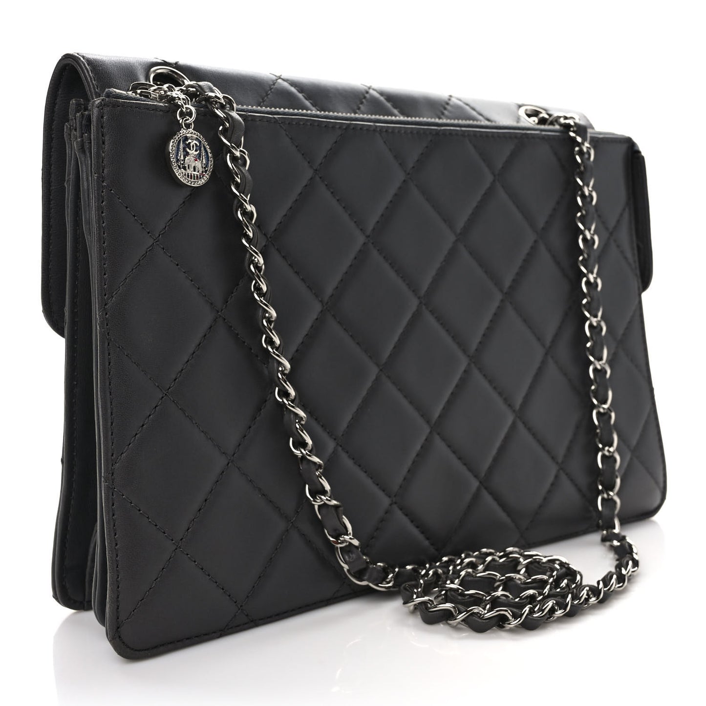 Lambskin Paris Bombay Reissue Accordion Flap Black
