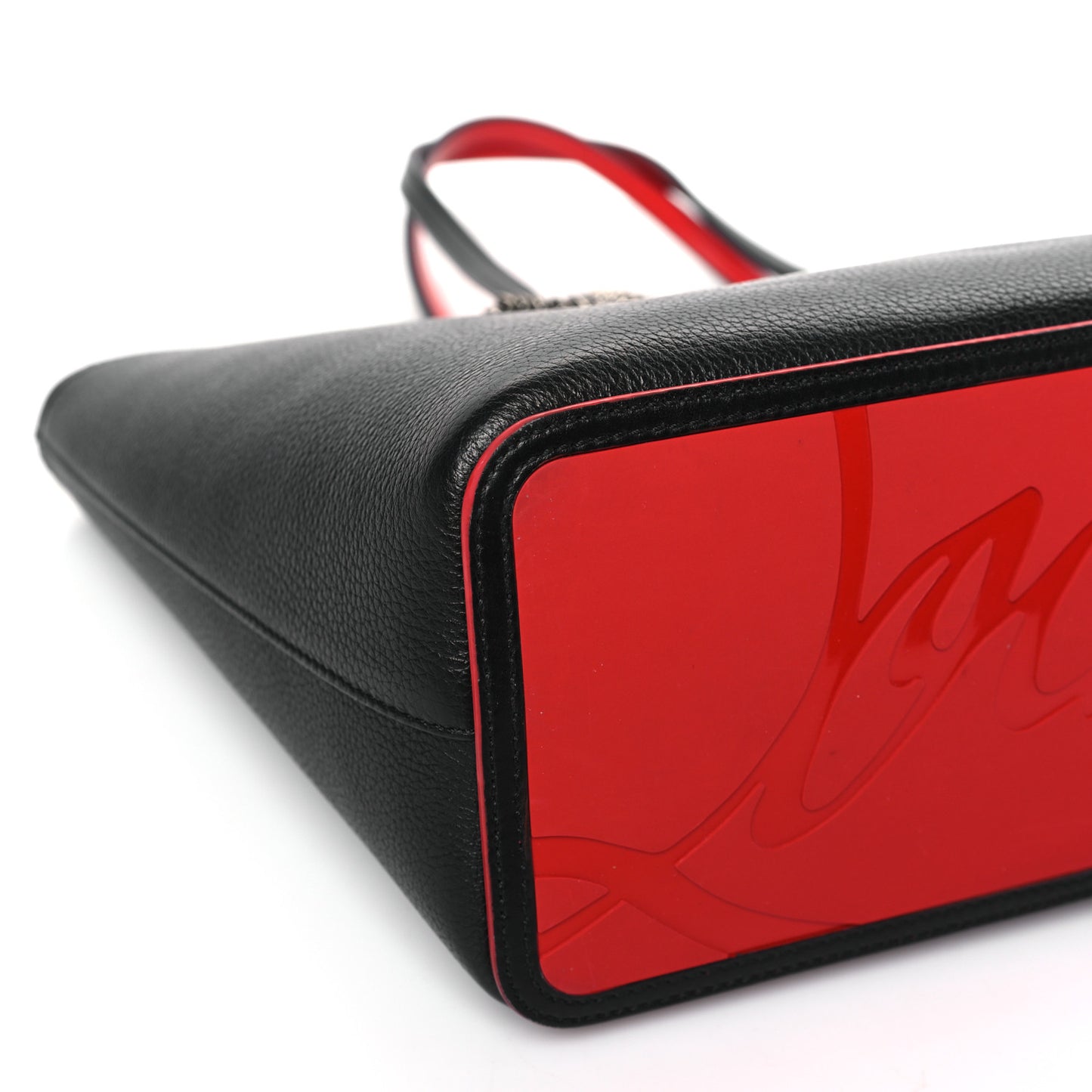 Calfskin Empire Spikes Small East West Cabata Tote Black