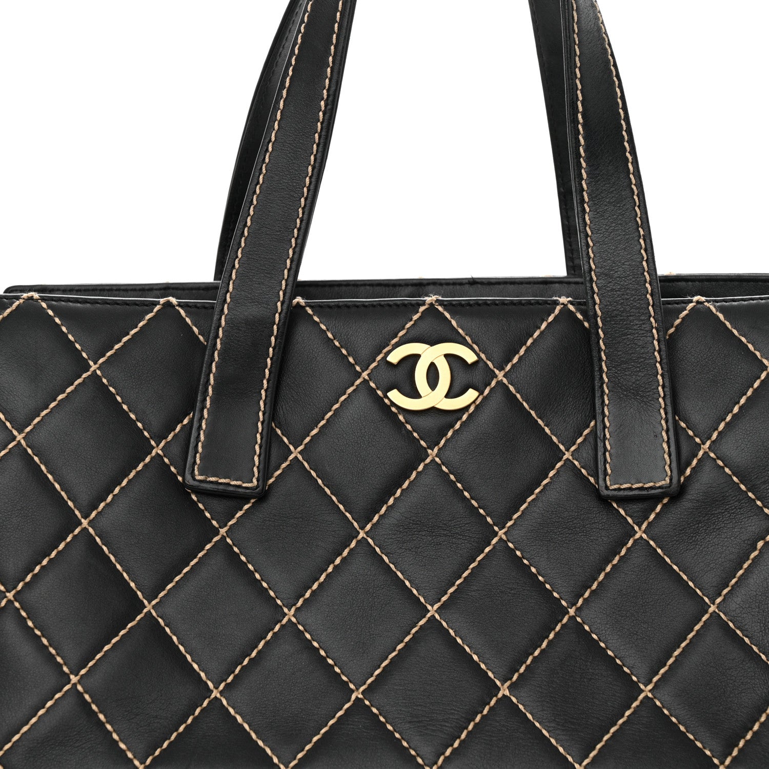 Chanel Calfskin Wild Stitch Medium Tote Black 8 of 11