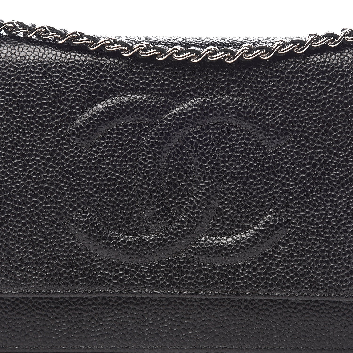 Chanel Caviar Timeless CC Wallet On Chain WOC Black 11 of 11