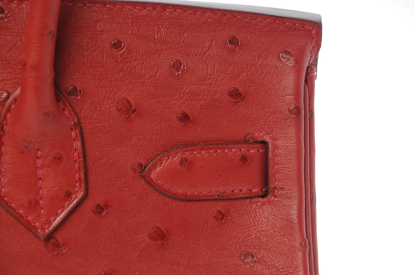 Ostrich Birkin 30 Rouge Vif