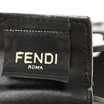 Fendi Recycled Plastic Vitello Liberty Matte Small Fendi Basket Black Miele Scuro 8 of 11