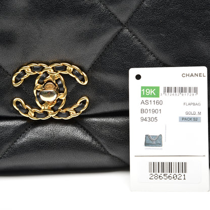Chanel Goatskin Quilted Medium 19 Flap Black 11 of 11