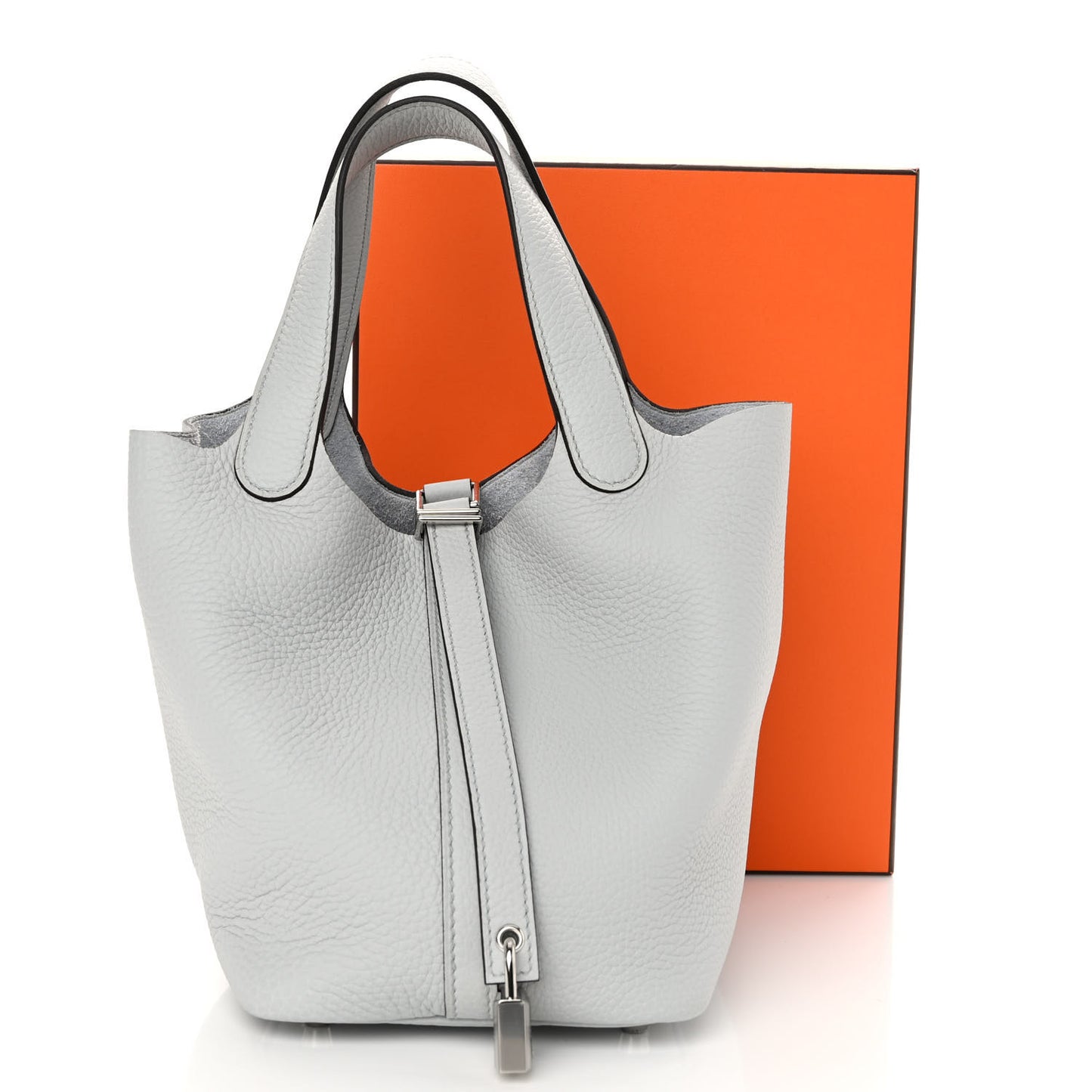 Taurillon Clemence Picotin Lock 18 PM Bleu Pale